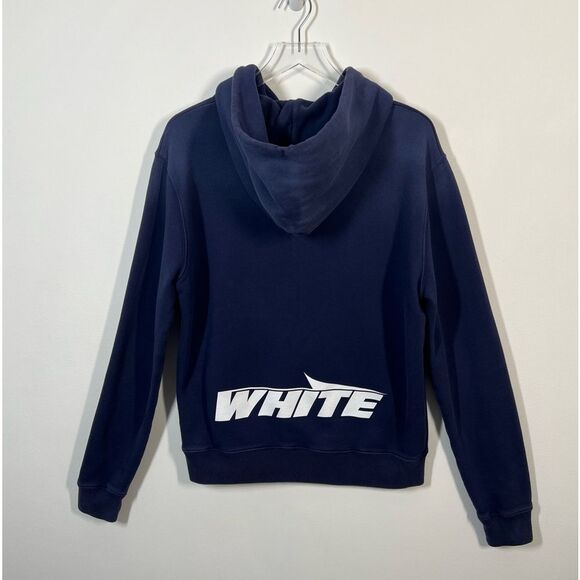 Off White Men’s Women's Unisex Size Medium Blue Ombré Wing Off Logo Hoodie - Picture 5 of 16